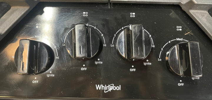 Whirlpool 30 Inch Gas Cooktop with 4 Sealed Burners BLACK WCG55US0HB DISPLAY MODEL