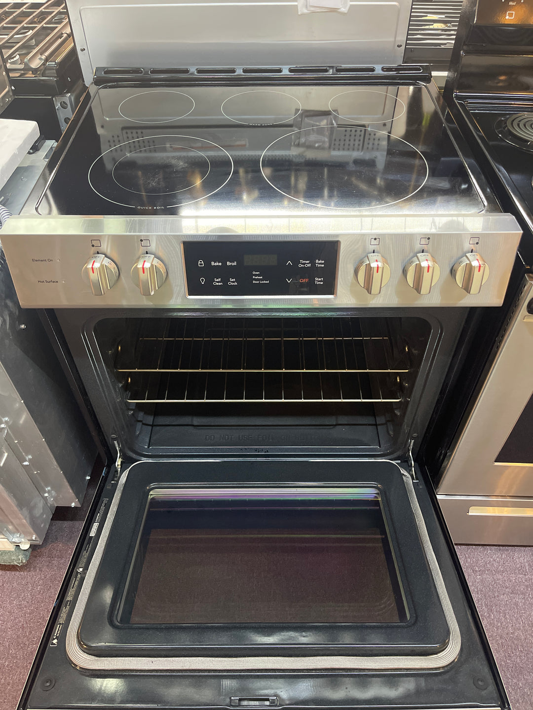 Frigidaire 30 Inch Front Control Electric Range with 5 Element Cooktop Stainless Steel FFEH3054US BLEMISHED* LOANER