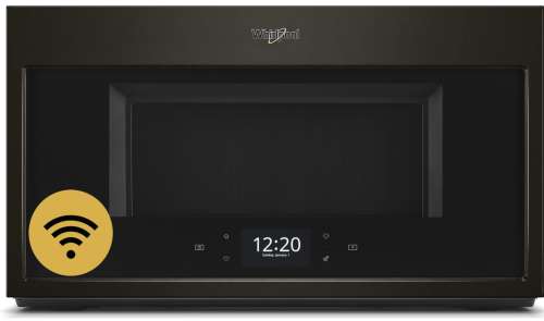Whirlpool microwave 1.9 cu. ft. Smart Over-the-Range Microwave with Scan-to-Cook technology WMHA9019HV BLACK DISPLAY MODEL