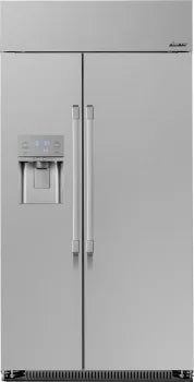 Dacor Professional NEW WORKING DISPLAY DYF42SBIWR 42 Inch Counter Depth Built-In Side by Side Refrigerator with 24 Cu STAINLESS STEEL NEW WORKING DISPLAY