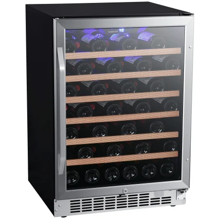EdgeStar CWR532SZ Blemish on left top and kickplate 24 Inch Wide 53 Bottle Built-In Single Zone Wine Cooler with Reversible Door and LED Lighting Stainless Steel