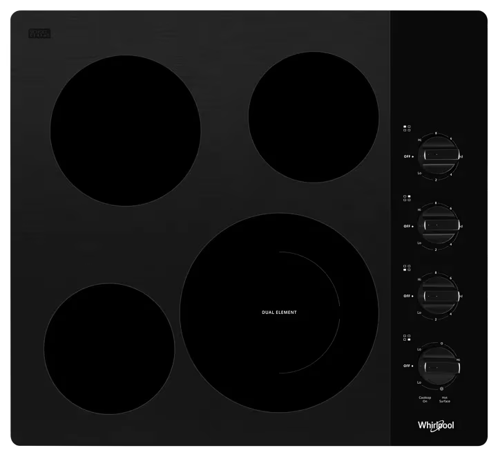 Whirlpool  WCE55US4HB 24 Inch Electric Cooktop