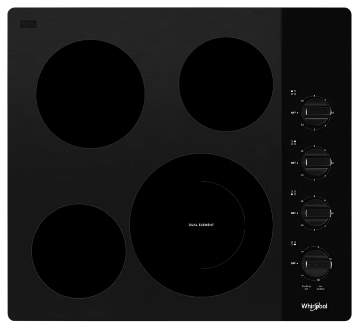 Whirlpool  WCE55US4HB 24 Inch Electric Cooktop