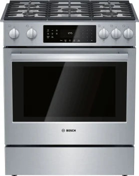 Bosch 800 Series HGI8056UC 30 Inch Slide-In Gas Range with Convection Technology, 5 Sealed Burners *BLEMISHED *NEW DISPLAY