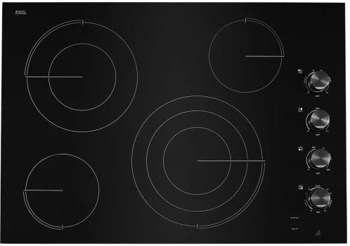 JennAir Oblivian Glass Series JEC3430HB 30 Inch DISPLAY MODEL Electric Cooktop with 4 Burner Elements STAINLESS  TRIM DISPLAY MODEL