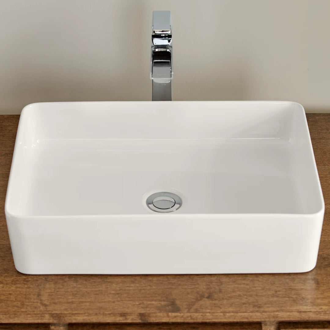 Mirabelle 19-5/8" Fireclay Vessel Bathroom Sink - Less Overflow Model: MIRV300WH