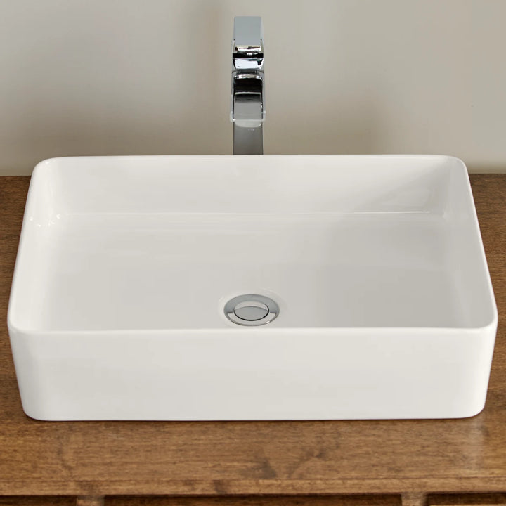 Mirabelle 19-5/8" Fireclay Vessel Bathroom Sink - Less Overflow Model: MIRV300WH