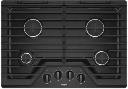 Whirlpool 30 Inch Gas Cooktop with 4 Sealed Burners BLACK WCG55US0HB DISPLAY MODEL