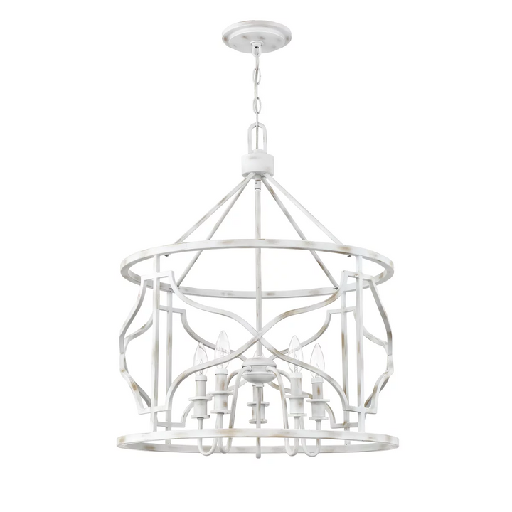 Park Harbor Del Ray 5 Light 22-1/4" Wide Drum Pendant Model:PHPL6345WW DISPLAY MODEL