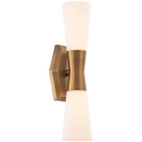 WAC Lighting WS-30018AB Locke LED 5 inch Aged Brass Bath Vanity & Wall Light DISPLAY MODEL