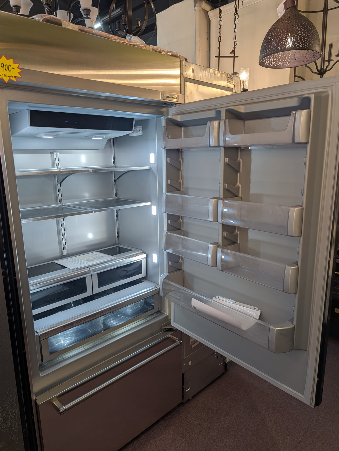KitchenAid KBBR306ESS
36 Inch Built-In Bottom Mount Refrigerator with 20.9 cu. ft. Capacity *Display Model