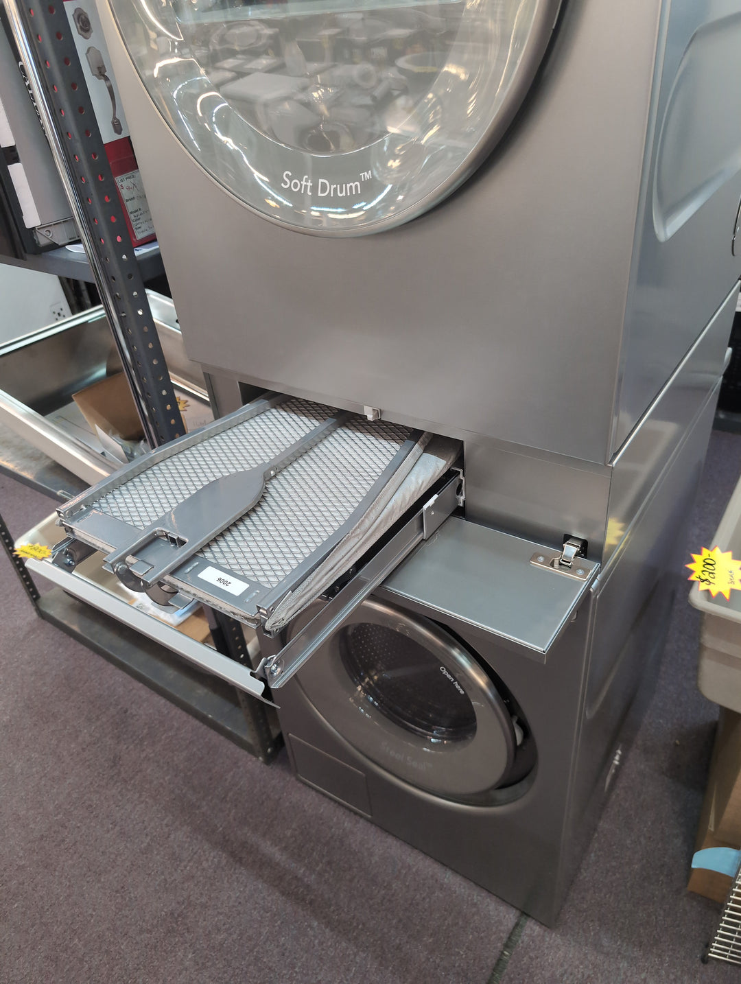 ASKO ASWADRET41143
Stacked Front Load Washer and Electric Dryer Set in Titanium with ironing board pullout Asko HI1153T *Display *Blemishes